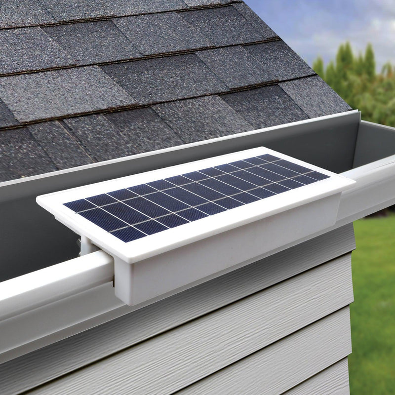 Load image into Gallery viewer, EZ Solar Home Security Floodlight - Gutter Mounted
