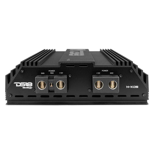 HOOLIGAN KO 1-Channel Amplifier with Voltmeter 5000 Watts Rms @ 1-Ohm Made In Korea Black - Skoutley Outdoors LLC