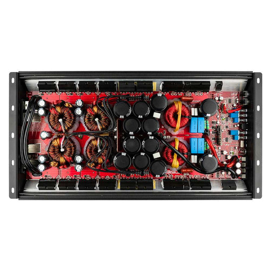 HOOLIGAN KO 1-Channel Amplifier with Voltmeter 8000 Watts Rms @ 1-Ohm Made In Korea Black - Skoutley Outdoors LLC