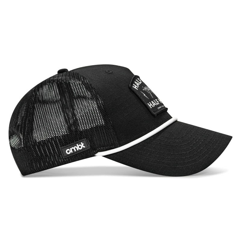 Load image into Gallery viewer, Half Hood. Half Holy Patch Rope Snapback Hat

