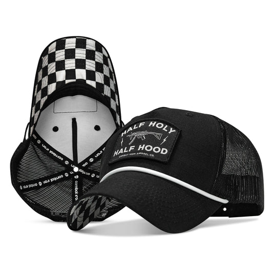 Half Hood. Half Holy Patch Rope Snapback Hat