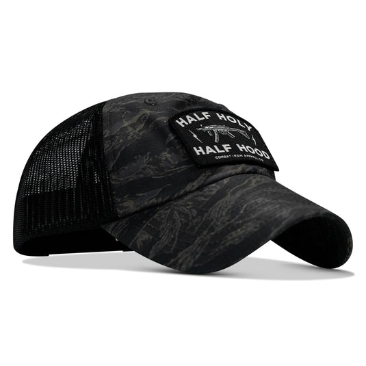 Half Holy. Half Hood Patch. Tactical Ripstop Mesh Snapback Hat