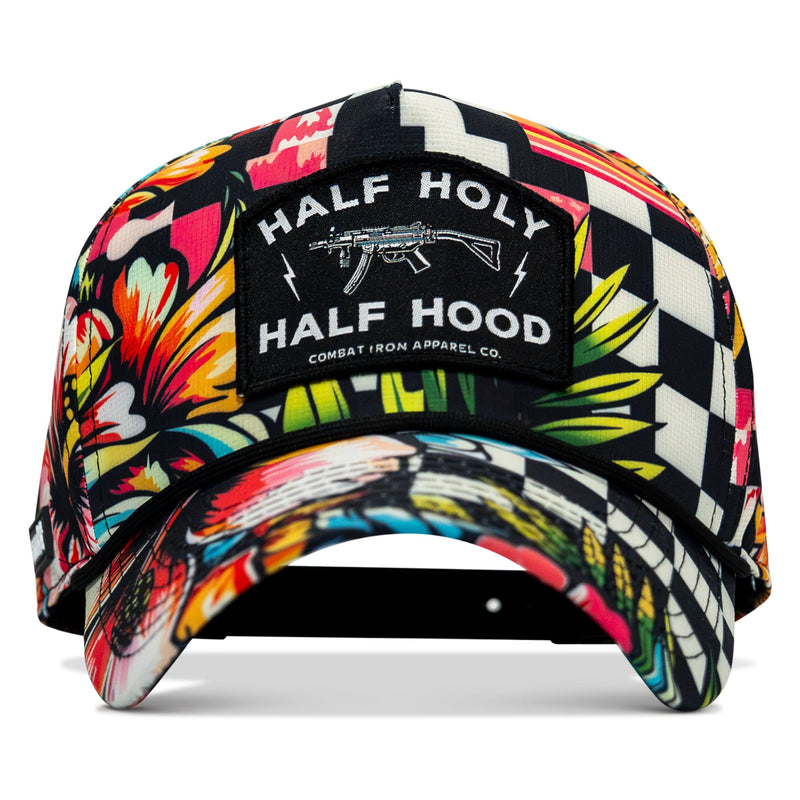 Load image into Gallery viewer, Half Holy. Half Hood. Patch Weekender Snapback
