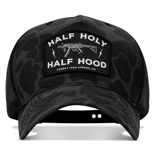 Half Holy. Half Hood. Patch Snapback Hat