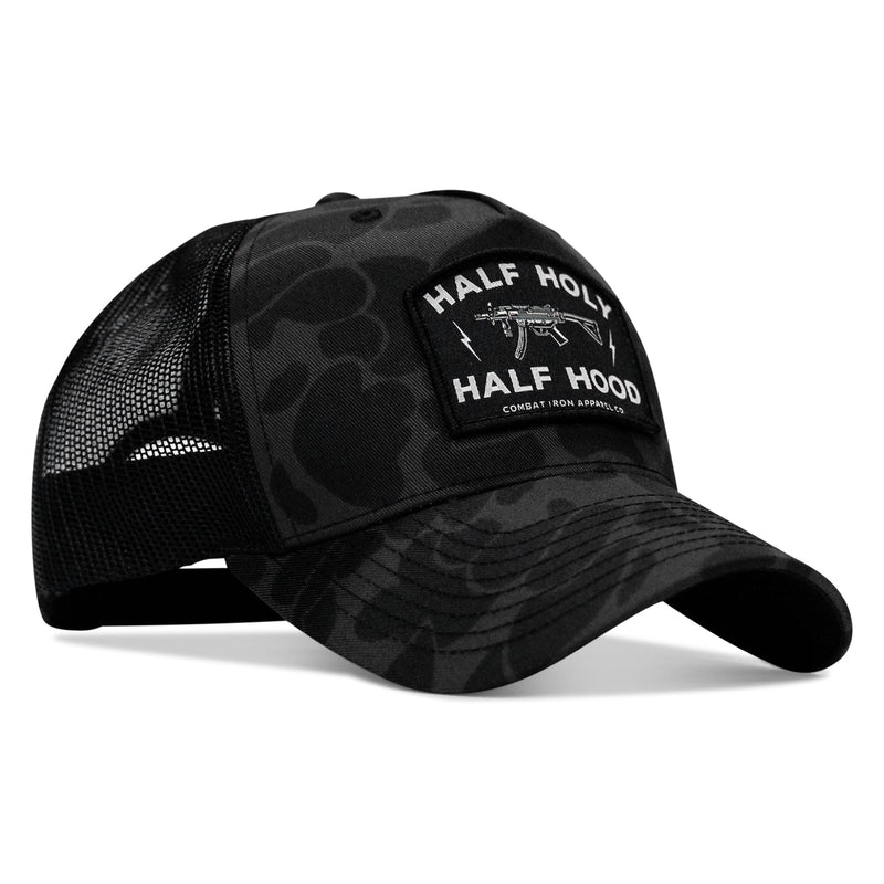 Load image into Gallery viewer, Half Holy. Half Hood. Patch Snapback Hat
