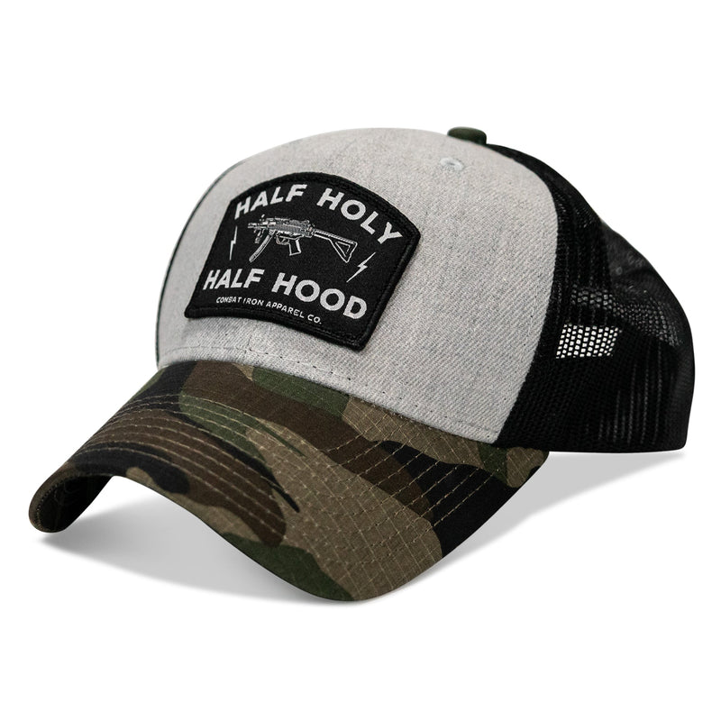 Load image into Gallery viewer, Half Holy. Half Hood. Patch Snapback Hat
