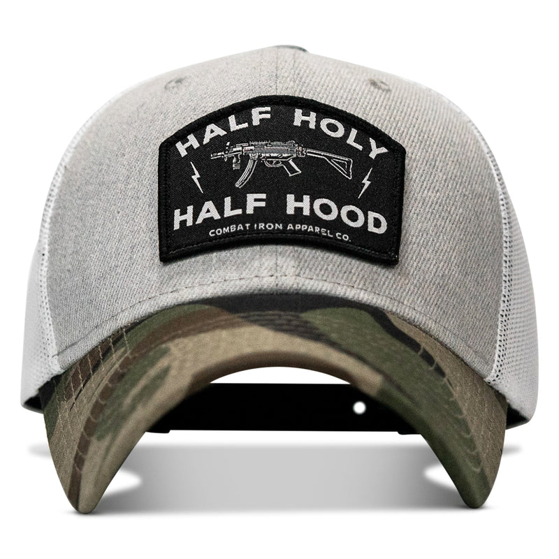 Load image into Gallery viewer, Half Holy. Half Hood. Patch Snapback Hat
