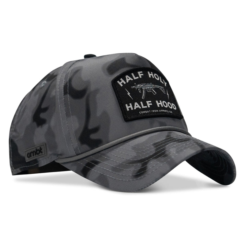 Load image into Gallery viewer, Half Holy. Half Hood. Patch Weekender Snapback
