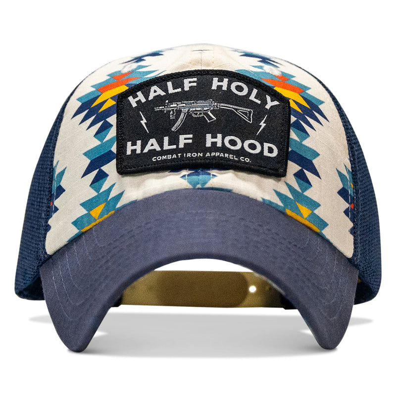 Load image into Gallery viewer, Half Holy. Half Hood Patch. Tactical Ripstop Mesh Snapback Hat
