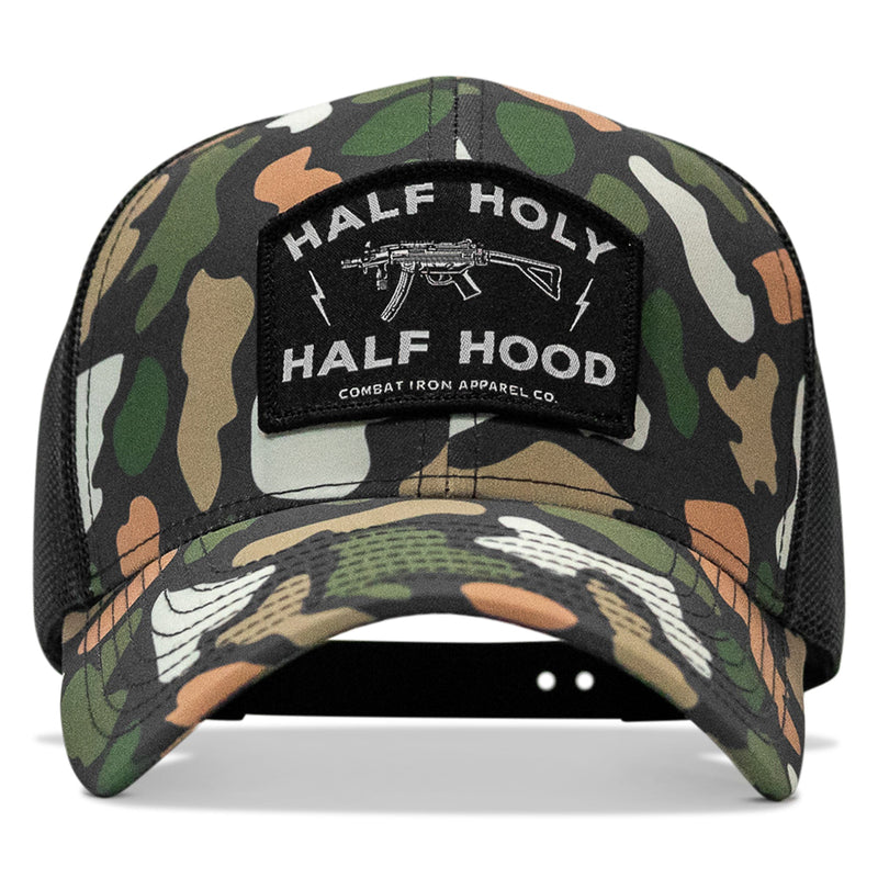 Load image into Gallery viewer, Half Holy. Half Hood. Patch Snapback Hat
