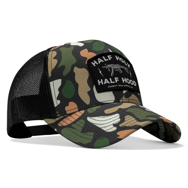 Load image into Gallery viewer, Half Holy. Half Hood. Patch Snapback Hat
