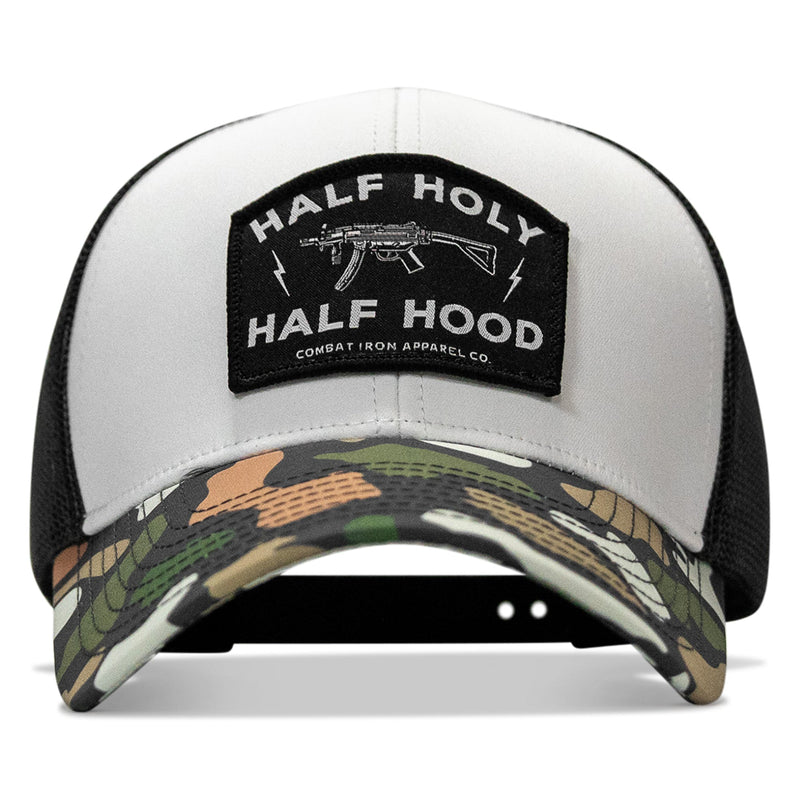 Load image into Gallery viewer, Half Holy. Half Hood. Patch Snapback Hat
