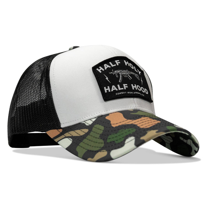 Load image into Gallery viewer, Half Holy. Half Hood. Patch Snapback Hat
