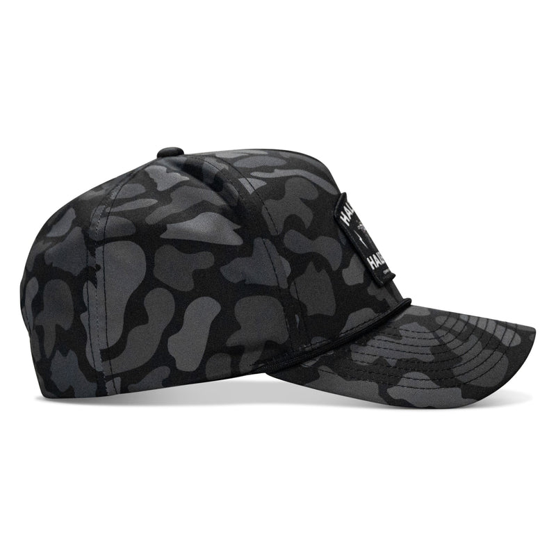 Load image into Gallery viewer, Half Holy. Half Hood. Patch 5 Pannel Rope Snapback

