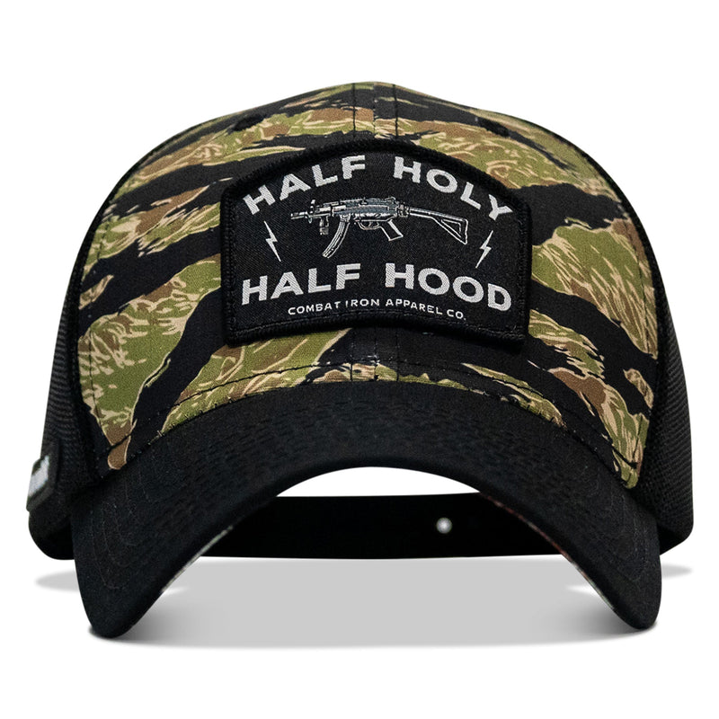 Load image into Gallery viewer, Half Holy. Half Hood Patch Original Ripstop Snapback Hat
