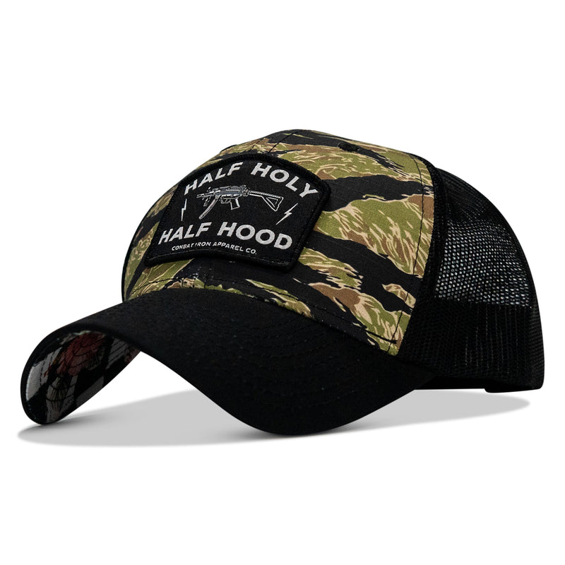 Load image into Gallery viewer, Half Holy. Half Hood Patch Original Ripstop Snapback Hat

