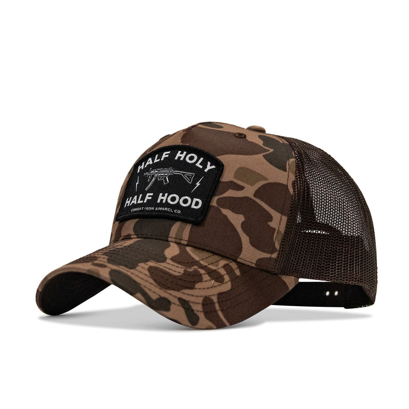 Load image into Gallery viewer, Half Holy. Half Hood. Patch Snapback Hat
