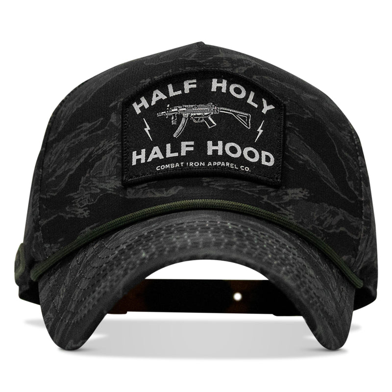 Load image into Gallery viewer, Half Holy. Half Hood. Patch Weekender Snapback
