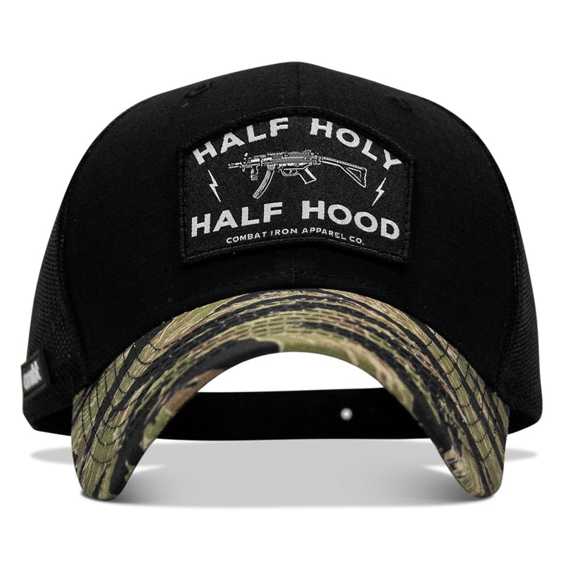 Load image into Gallery viewer, Half Holy. Half Hood Patch Original Ripstop Snapback Hat
