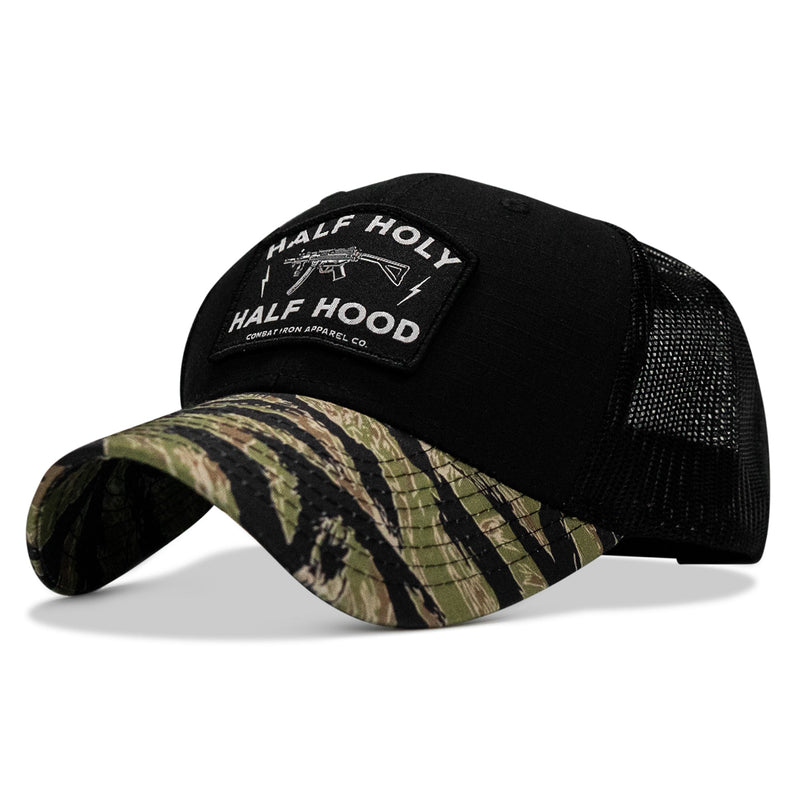 Load image into Gallery viewer, Half Holy. Half Hood Patch Original Ripstop Snapback Hat
