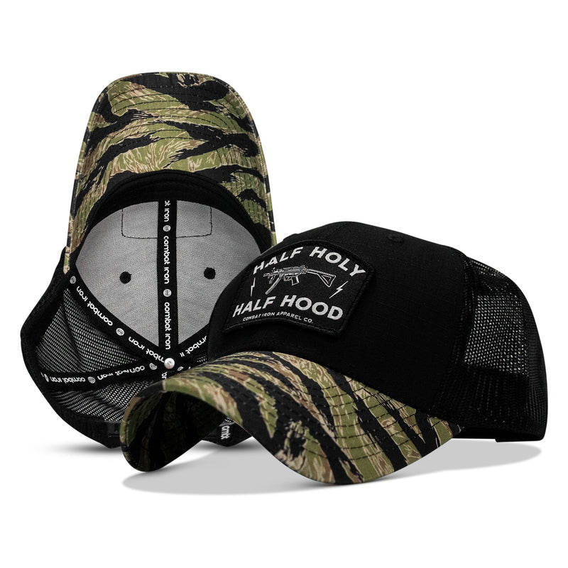 Load image into Gallery viewer, Half Holy. Half Hood Patch Original Ripstop Snapback Hat
