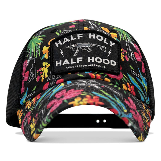 Half Holy. Half Hood Patch. Tactical Ripstop Mesh Snapback Hat