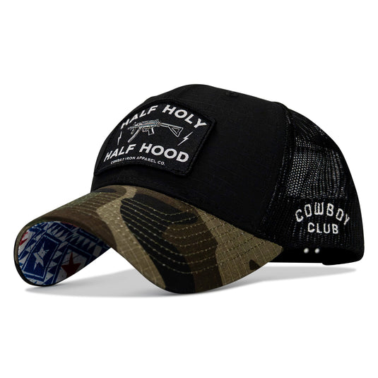 Half Holy. Half Hood Patch Original Ripstop Snapback Hat