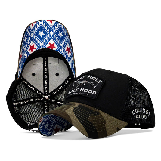 Half Holy. Half Hood Patch Original Ripstop Snapback Hat