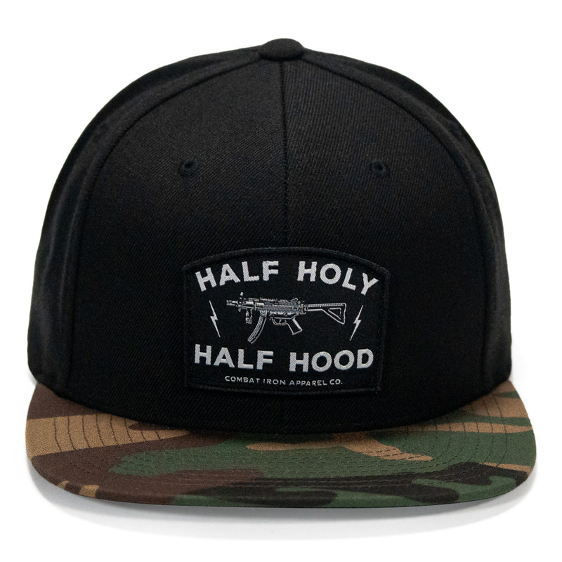 Load image into Gallery viewer, Half Holy. Half Hood. Flatbill Hat
