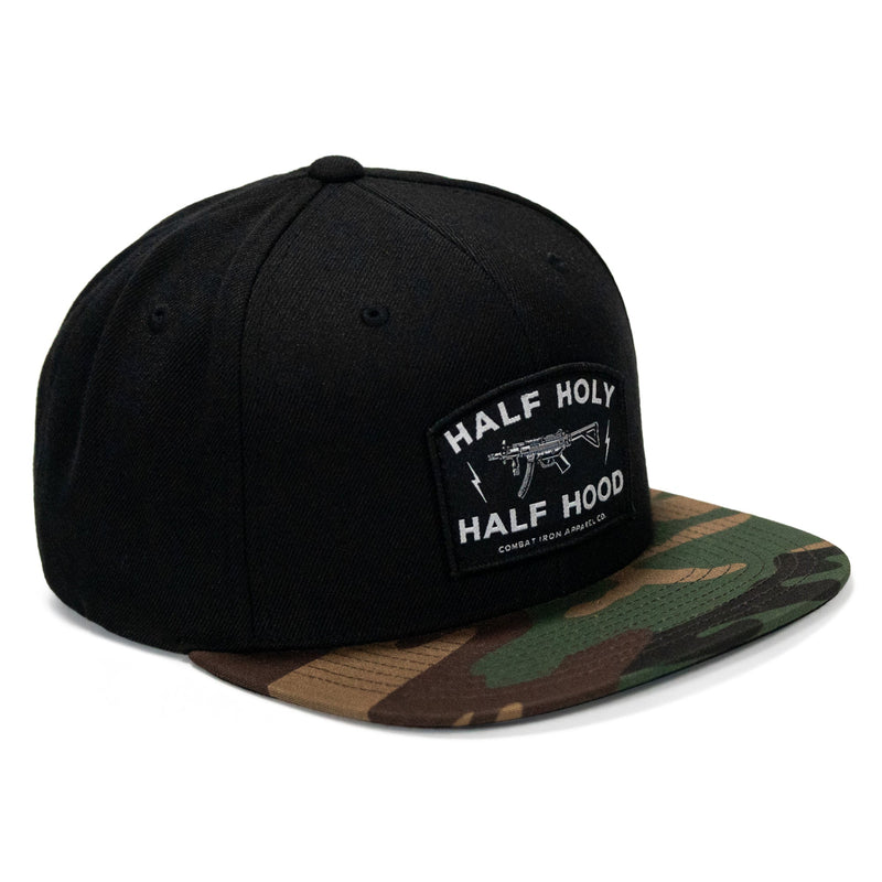 Load image into Gallery viewer, Half Holy. Half Hood. Flatbill Hat

