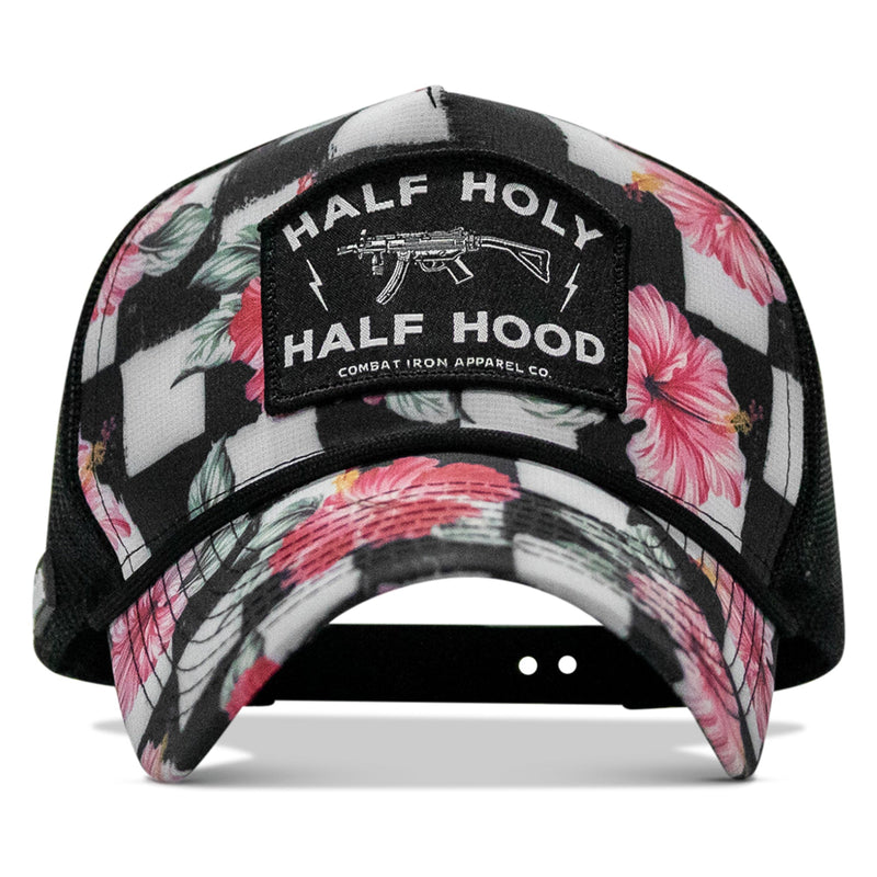 Load image into Gallery viewer, Half Holy. Half Hood. Patch Weekender Snapback
