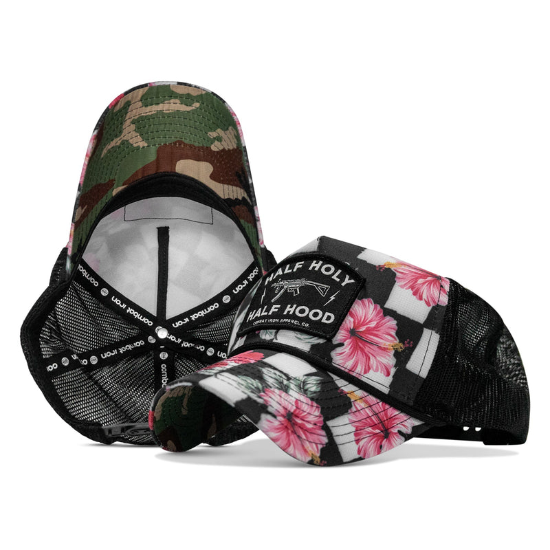 Load image into Gallery viewer, Half Holy. Half Hood. Patch Weekender Snapback
