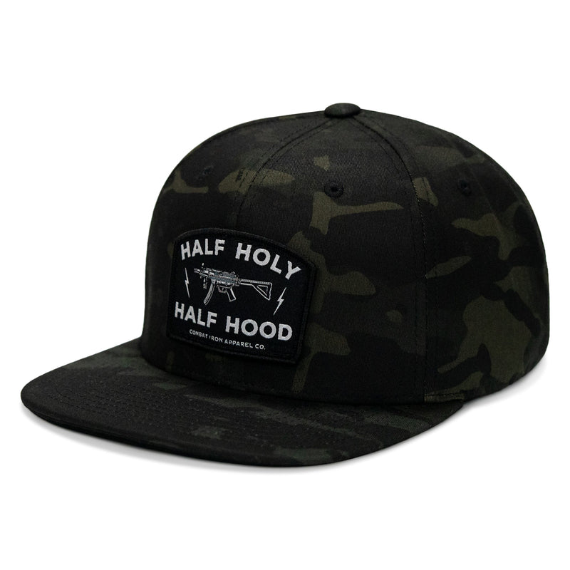 Load image into Gallery viewer, Half Holy. Half Hood. Flatbill Hat
