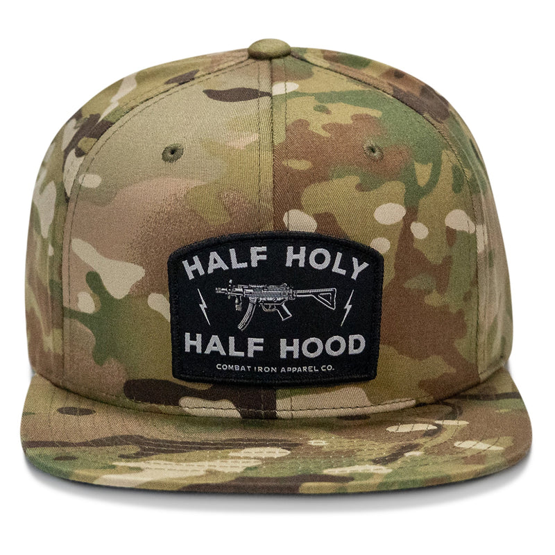 Load image into Gallery viewer, Half Holy. Half Hood. Flatbill Hat
