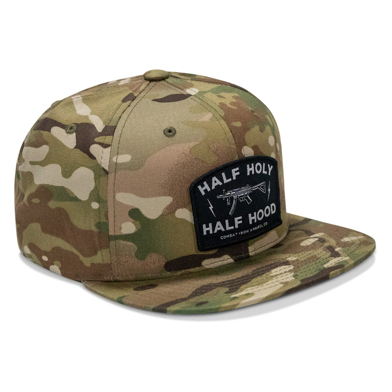 Load image into Gallery viewer, Half Holy. Half Hood. Flatbill Hat
