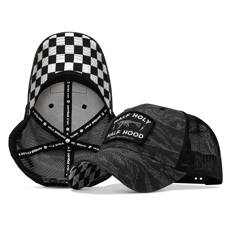 Load image into Gallery viewer, Half Holy. Half Hood Patch Original Ripstop Snapback Hat
