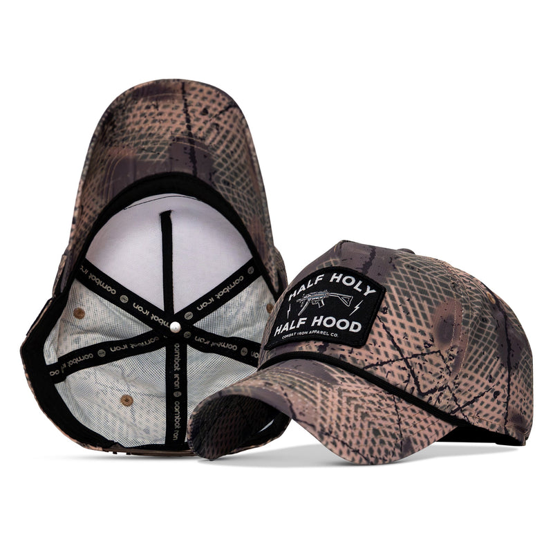 Load image into Gallery viewer, Half Holy. Half Hood. Patch Weekender Snapback
