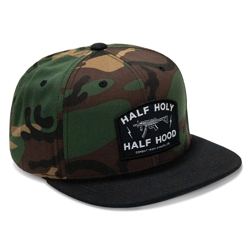 Load image into Gallery viewer, Half Holy. Half Hood. Flatbill Hat
