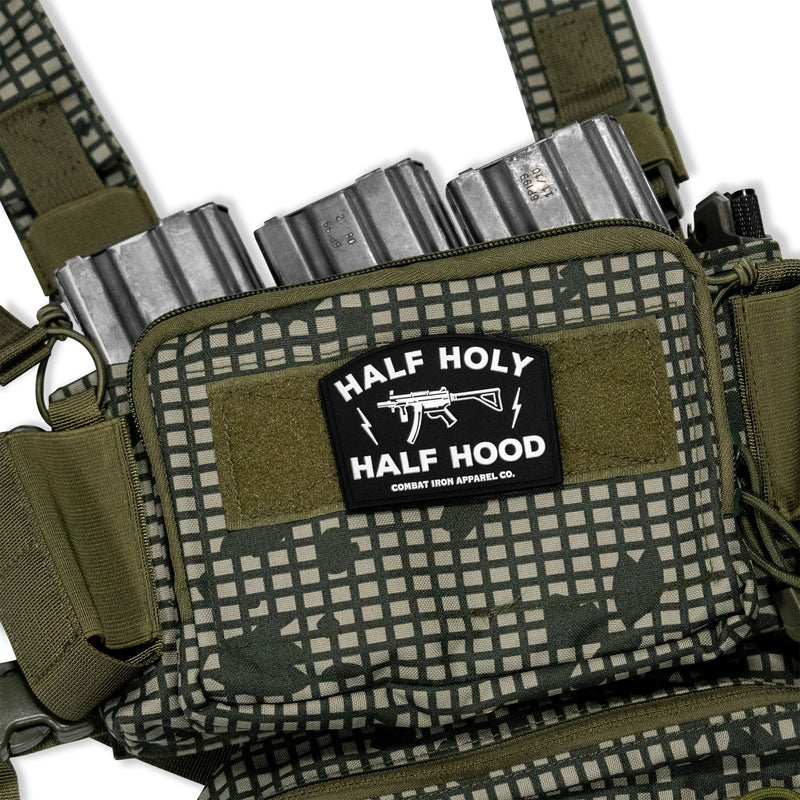 Load image into Gallery viewer, Half Holy Half Hood PVC Patch
