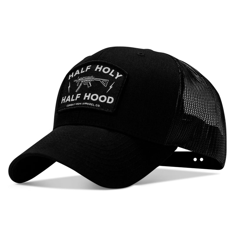 Load image into Gallery viewer, Half Holy. Half Hood. Patch Snapback Hat
