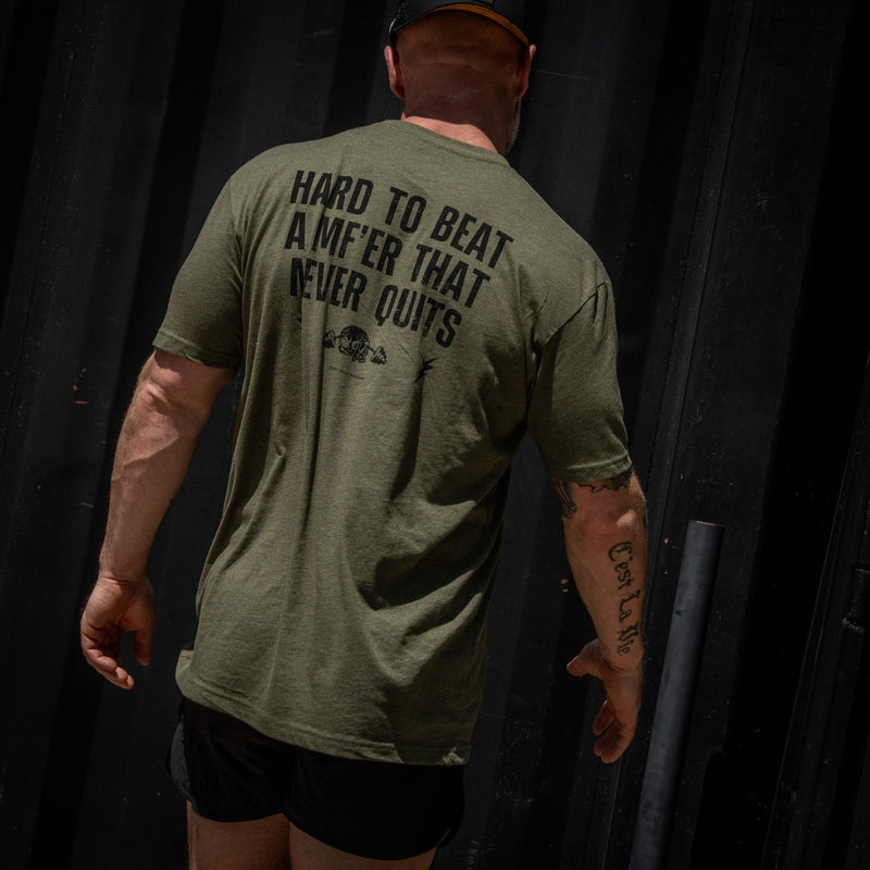 Load image into Gallery viewer, Hard To Beat A Mf'er That Never Quits Men's T-Shirt
