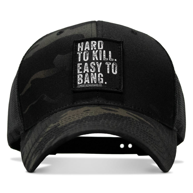 Load image into Gallery viewer, Hard to Kill. Easy to Bang. Patch Snapback Hat
