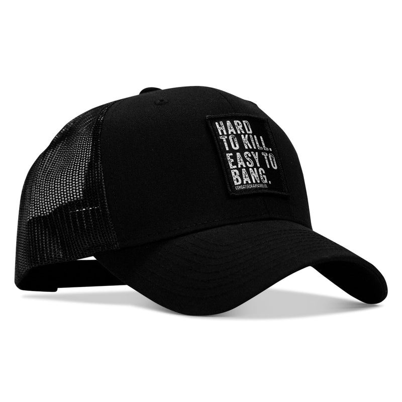Load image into Gallery viewer, Hard to Kill. Easy to Bang. Patch Snapback Hat
