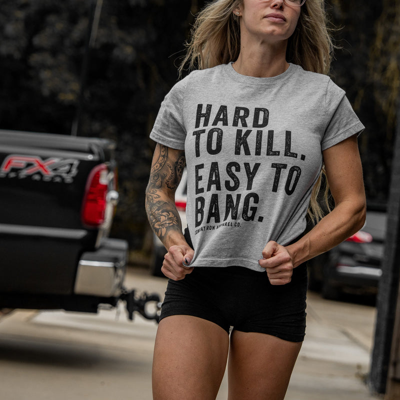 Load image into Gallery viewer, Hard To Kill. Easy To Bang. Women's Flowy T-Shirt
