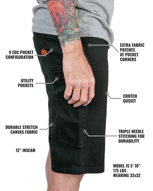 Havok Shorts 12" - Black