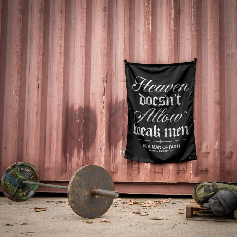 Load image into Gallery viewer, Heaven Doesn't Allow Weak Men 4'x3' Flag
