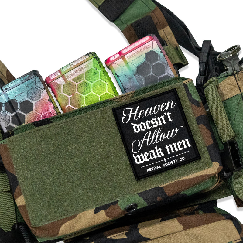 Load image into Gallery viewer, Heaven Doesn't Allow Weak Men Velcro Patch
