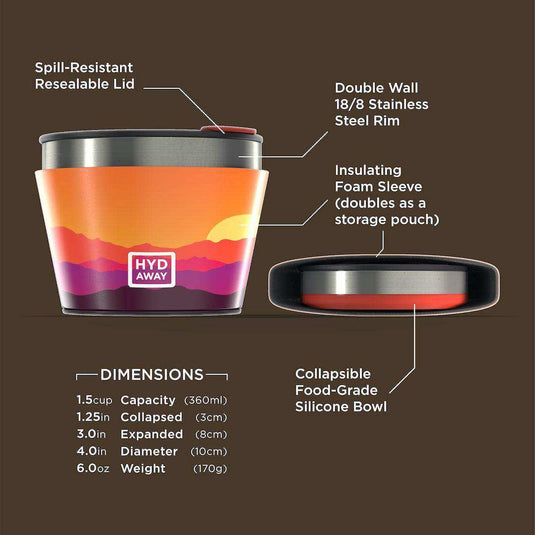 Collapsible Insulated Bowl | 1.5-Cup - Skoutley Outdoors LLC