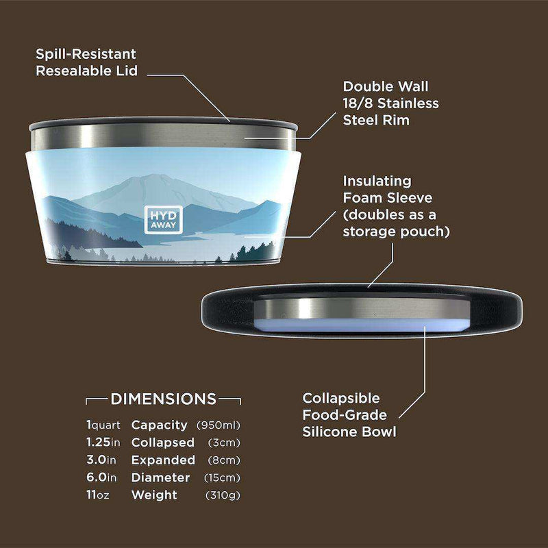 Load image into Gallery viewer, Collapsible Insulated Bowl | 1-Quart - Skoutley Outdoors LLC

