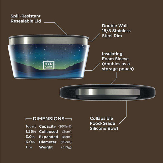 Collapsible Insulated Bowl | 1-Quart - Skoutley Outdoors LLC